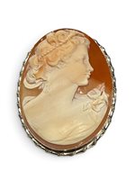 Spilla Mandile 1922 Donna Cammei  in Argento Conchiglia 2MSPCM45.5.26